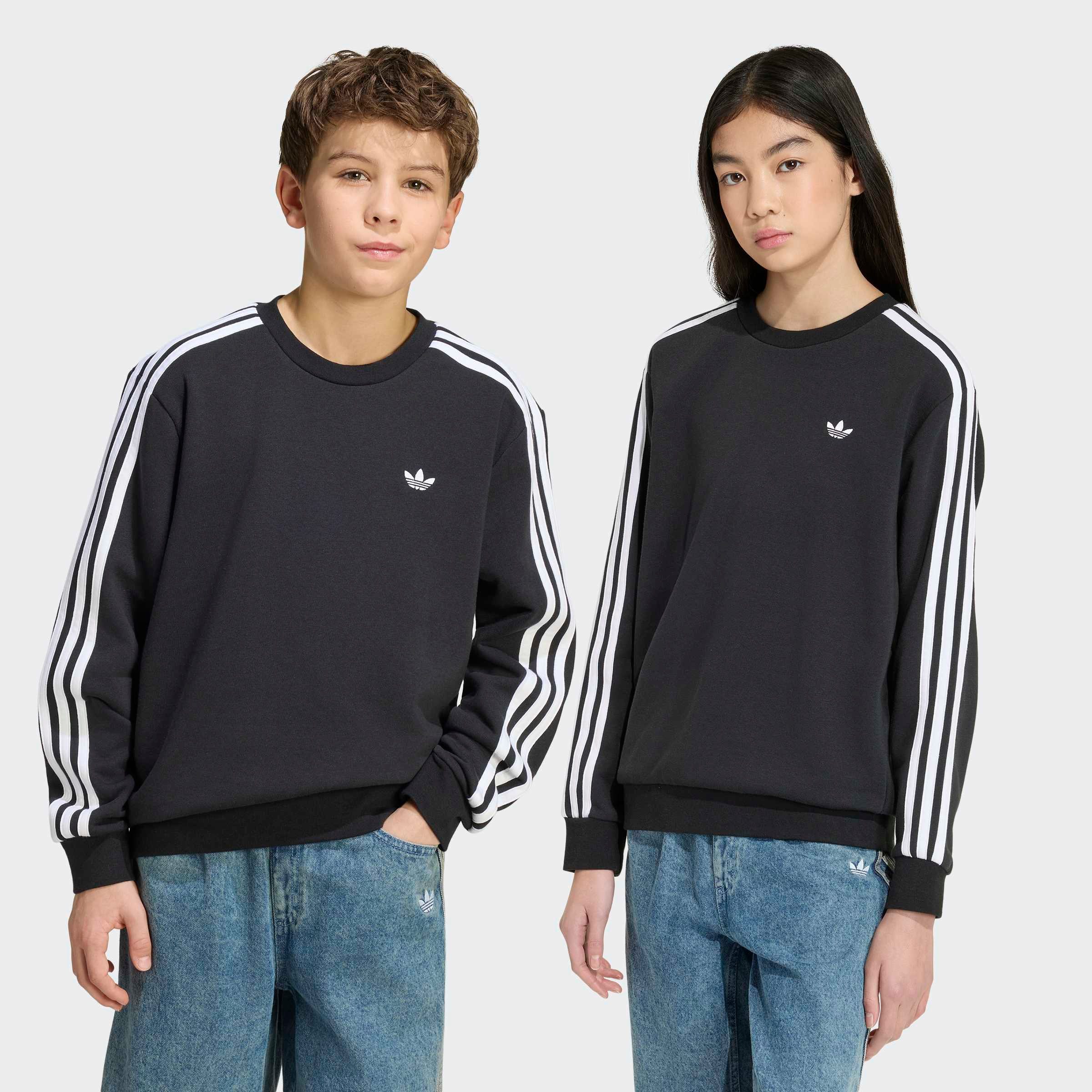 adidas Originals Sweatshirt LOCKERES 3-STREIFEN RUNDHALS
