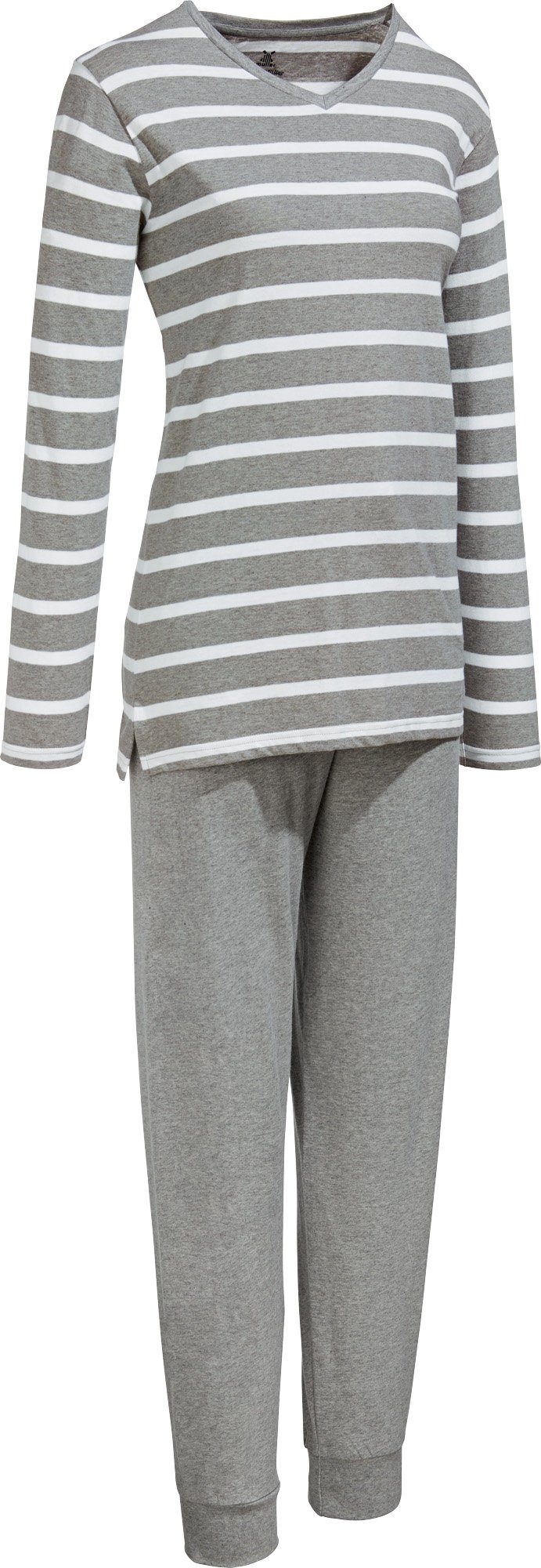 Erwin Müller Pyjama Damen-Schlafanzug Single-Jersey Streifen | Pyjamas