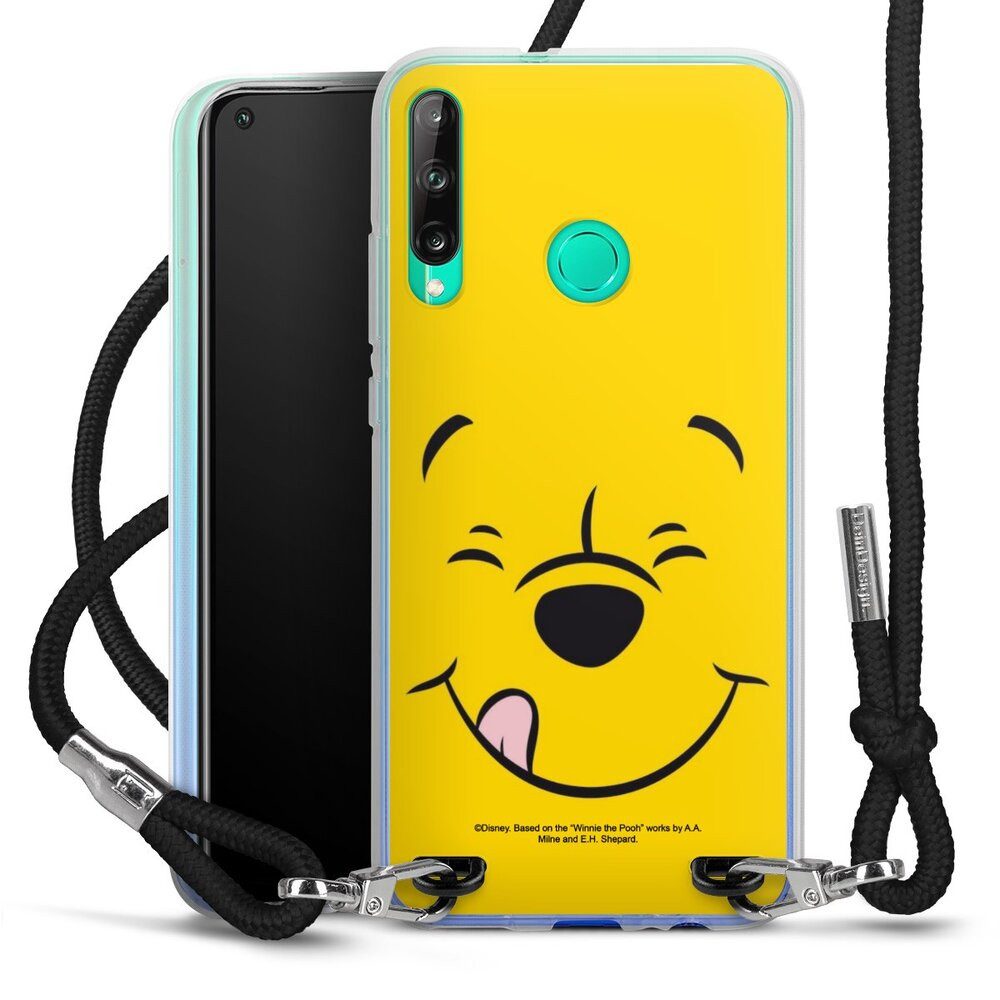 DeinDesign Handyhülle Winnie Puuh Offizielles Lizenzprodukt Disney Puuh Closeup, Huawei P40 Lite E Handykette Hülle mit Band Case zum Umhängen