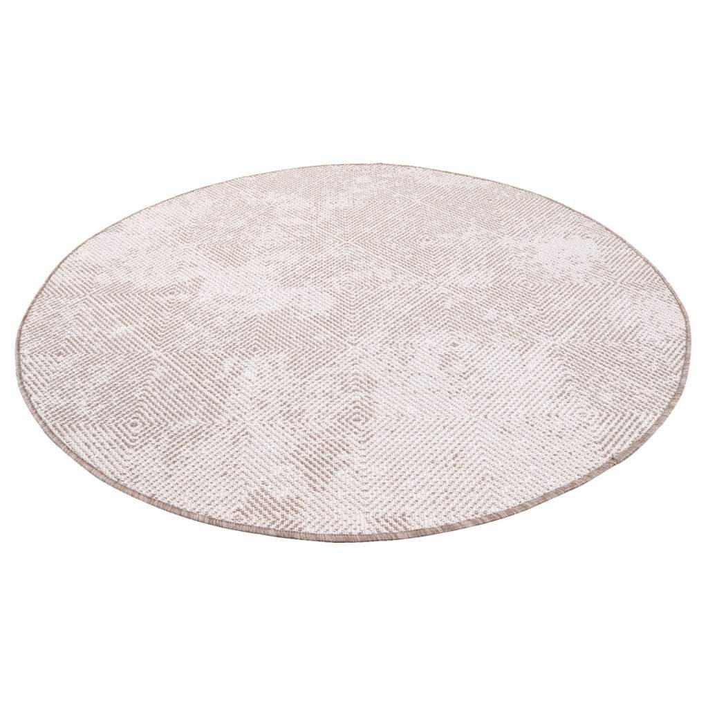 Carpet City Outdoorteppich »DUO RUG 5845«, rund, 5 mm Höhe, Wendeteppich We günstig online kaufen