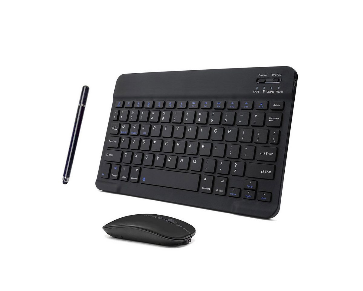 BUFO Tastatur, Maus, Eingabestift 3-in-1-Set drahtlose Bluetooth-Verbindung Tablet-Tastatur