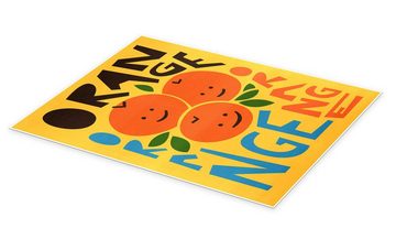 Posterlounge Poster Fox & Velvet, Glückliche Orangen, Küche Illustration