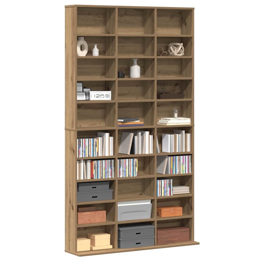 vidaXL CD-Regal CD-Schrank Artisan-Eiche 101 x 23 x 177,5 cm Holzwerkstoff, 1-tlg.