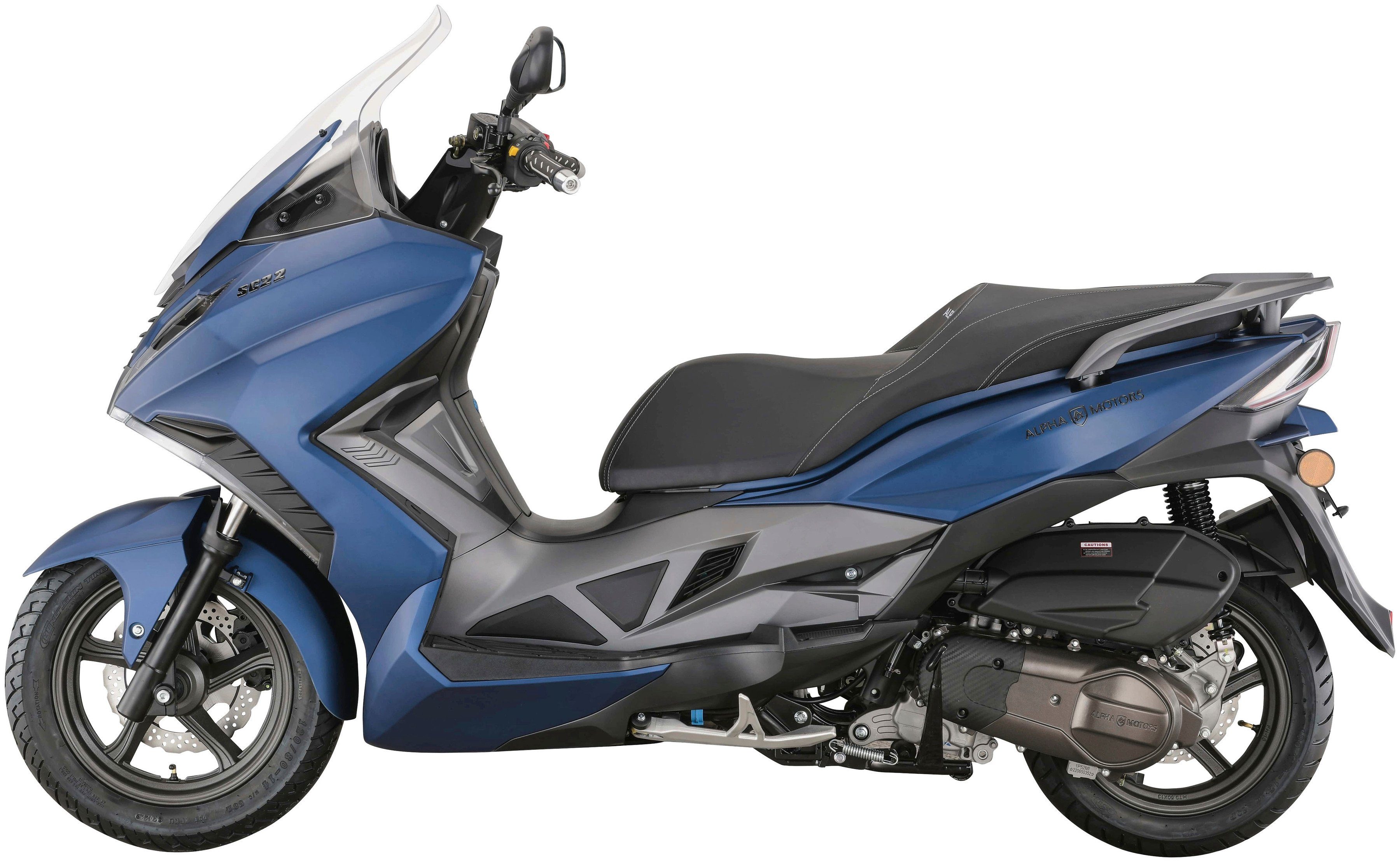 Alpha Motors 95 ccm, 125 Motorroller Cruiser Sport blau km/h, 22, 5 Euro