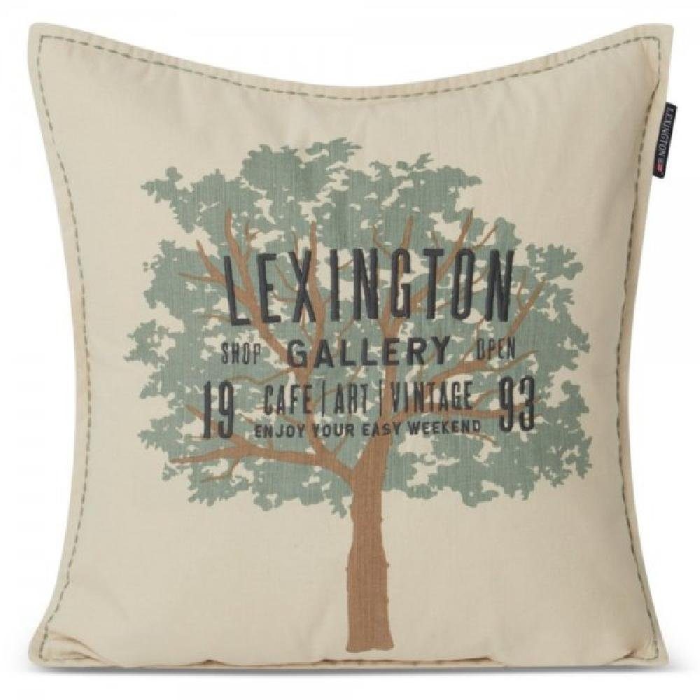 Kissenhülle Cotton (50x50), LEXINGTON Tree Kissenhülle Logo Linen Lexington