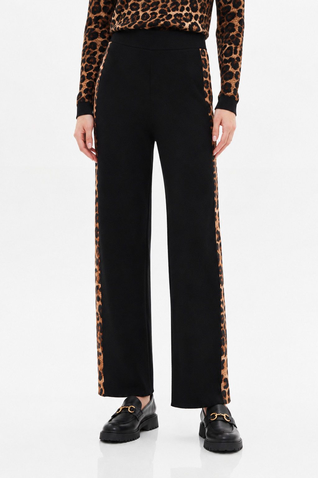 Passioni Stoffhose mit Leodetails