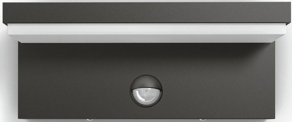 Philips Wandleuchte Bustan, LED fest integriert, Warmweiß, IR LED  Wandleuchte Anthrazit 1000lm