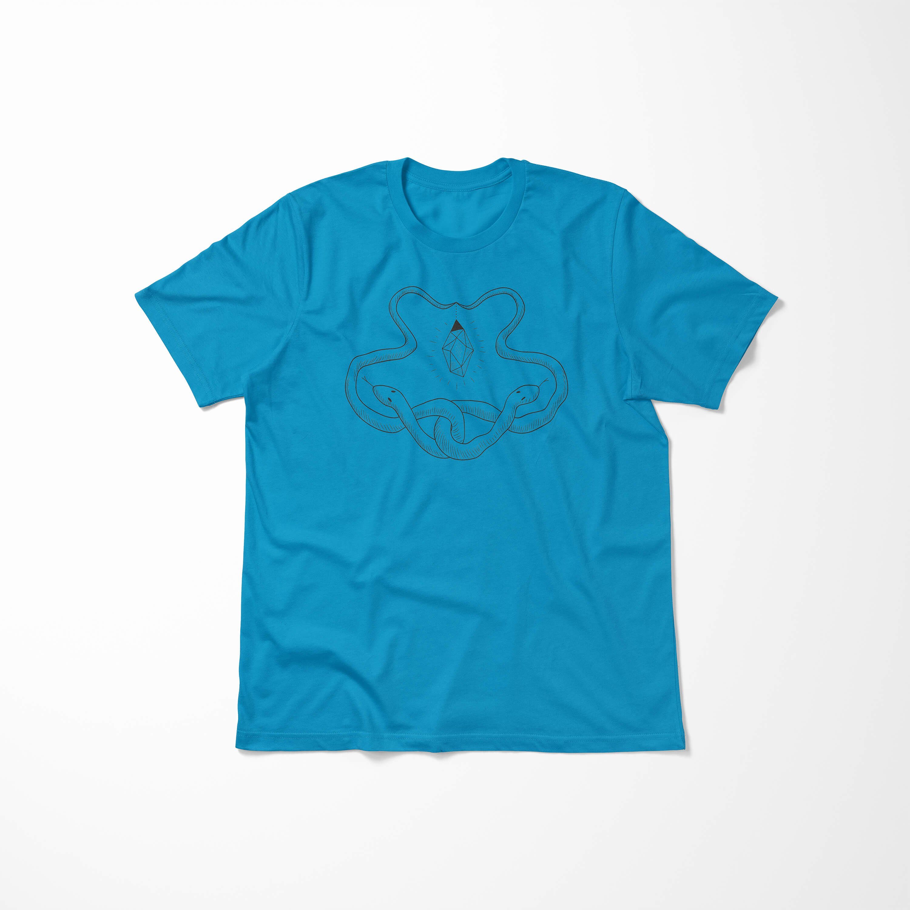 T-Shirt Struktur T-Shirt feine angenehmer Sinus Tragekomfort No.0081 Serie Symbole Premium Alchemy Atoll Art