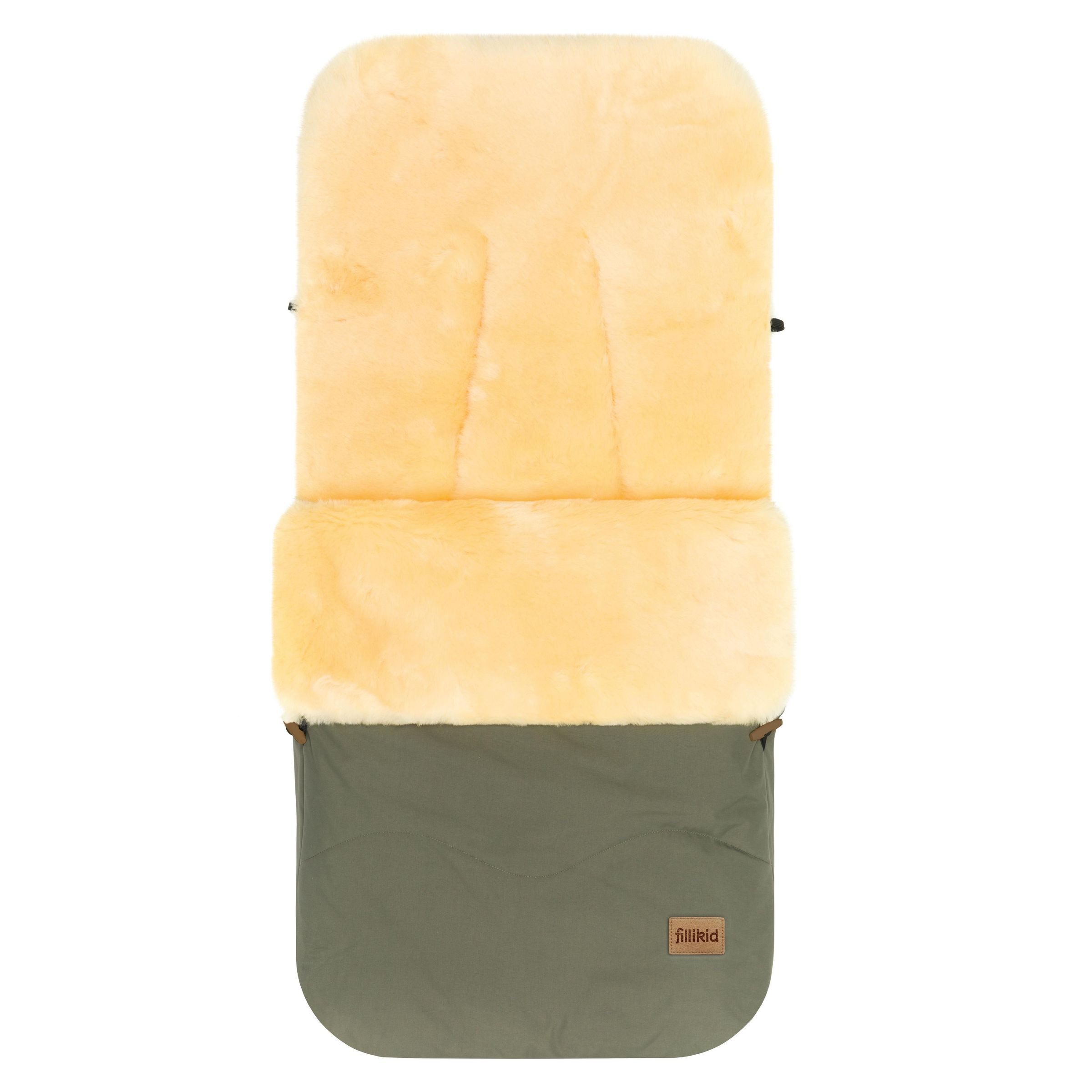 Fillikid Fußsack Winterfußsack Bernina Lammfell Exklusiv, warmer Winterfußsack mit echtem Merino-Lammfell wasserabweisend und