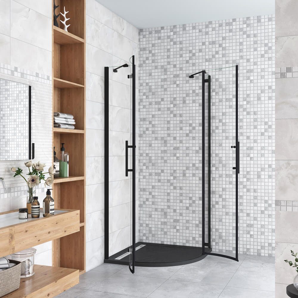 duschspa Runddusche 195cm 6mm Duschkabine Viertelkreis günstig online kaufen