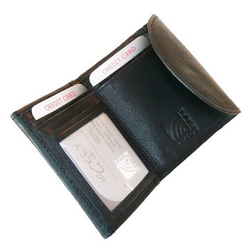 JOCKEY CLUB Geldbörse MINI Portemonnaie, 2 Kartenfächer mit RFID-Schutz, Echtleder