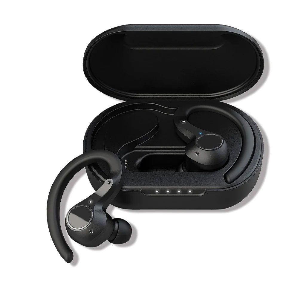 SonidoLab Sensory Sport In-Ear-Kopfhörer (Bis zu 70h Wiedergabe, True Wireless, aktive Geräuschunterdrückung, Umgebungsgeräuschmodus, schweiß- und wasserfest, kabellose Ladehülle, Bis zu 70h Wiedergabe, True Wireless, aktive Geräuschunterdrückung)