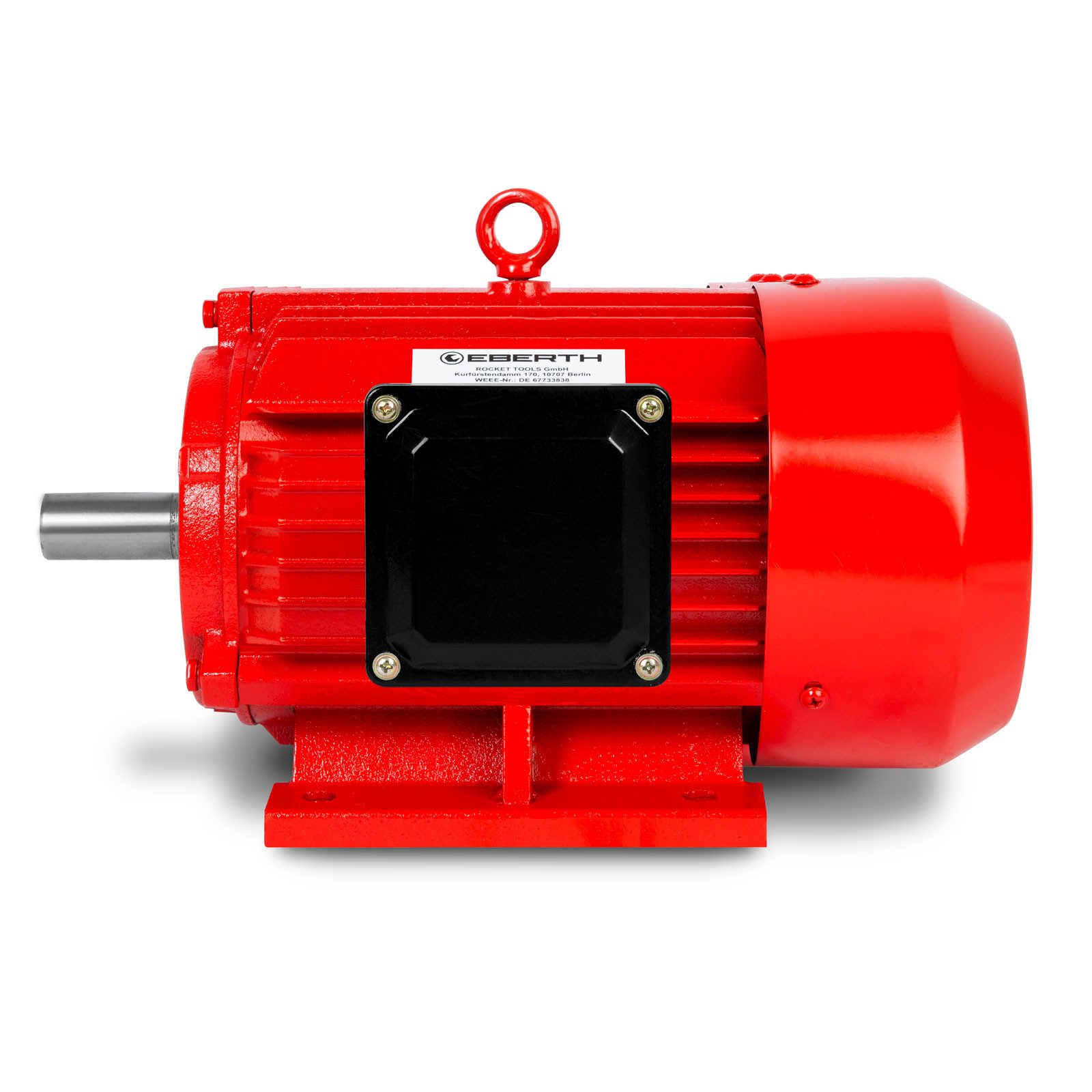 EBERTH Rollladenmotor Elektromotor 400V mit 5,5 kW Leistung, Drehstrommotor aus Aluminium, 3-Phasen, Drehzahl 2900 U/min., Stromstärke 11 A, Leistungsfaktor 0,95