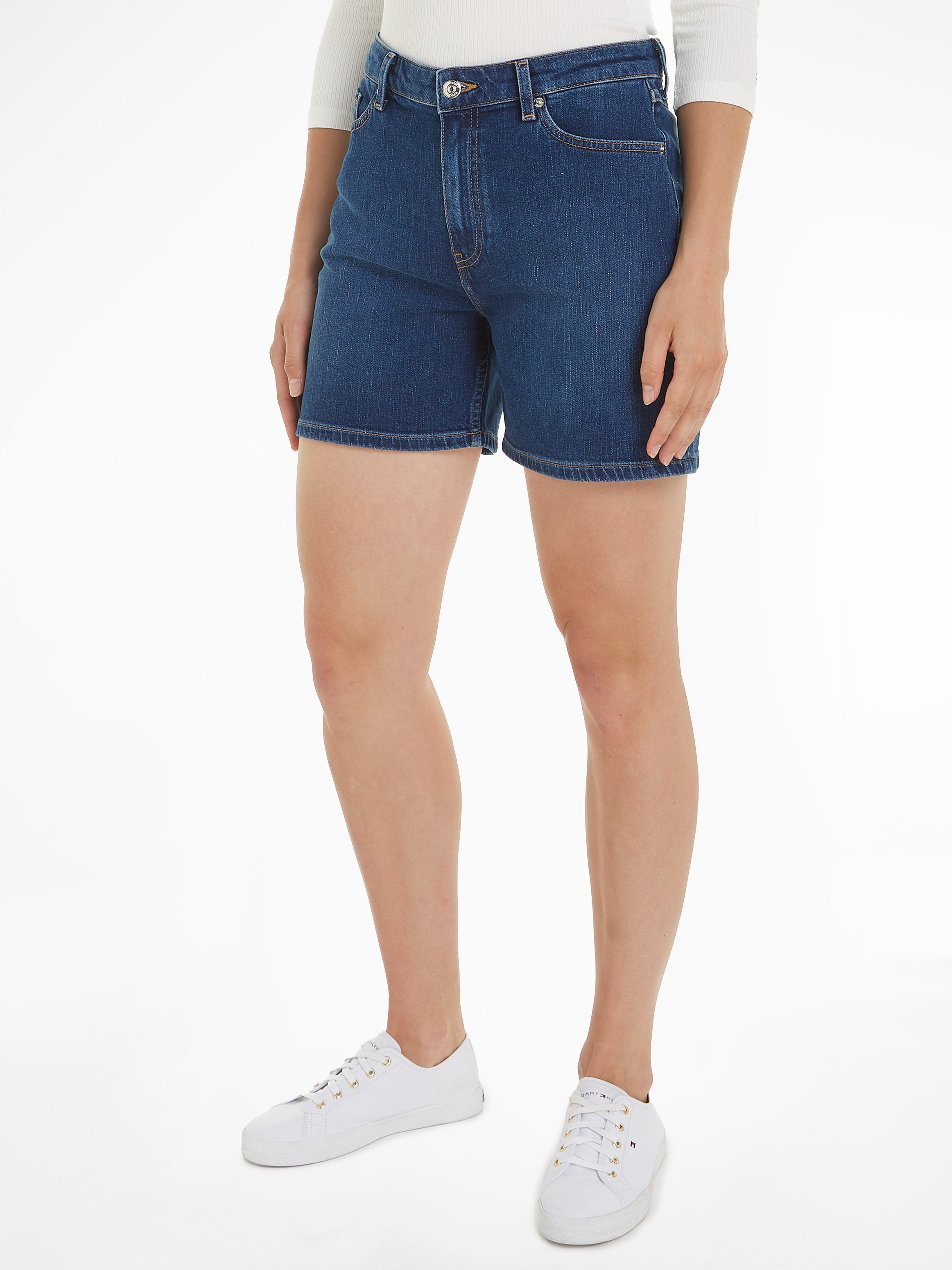 Tommy Hilfiger Shorts DNM STRAIGHT SHORT RW KAI in blauer Waschung