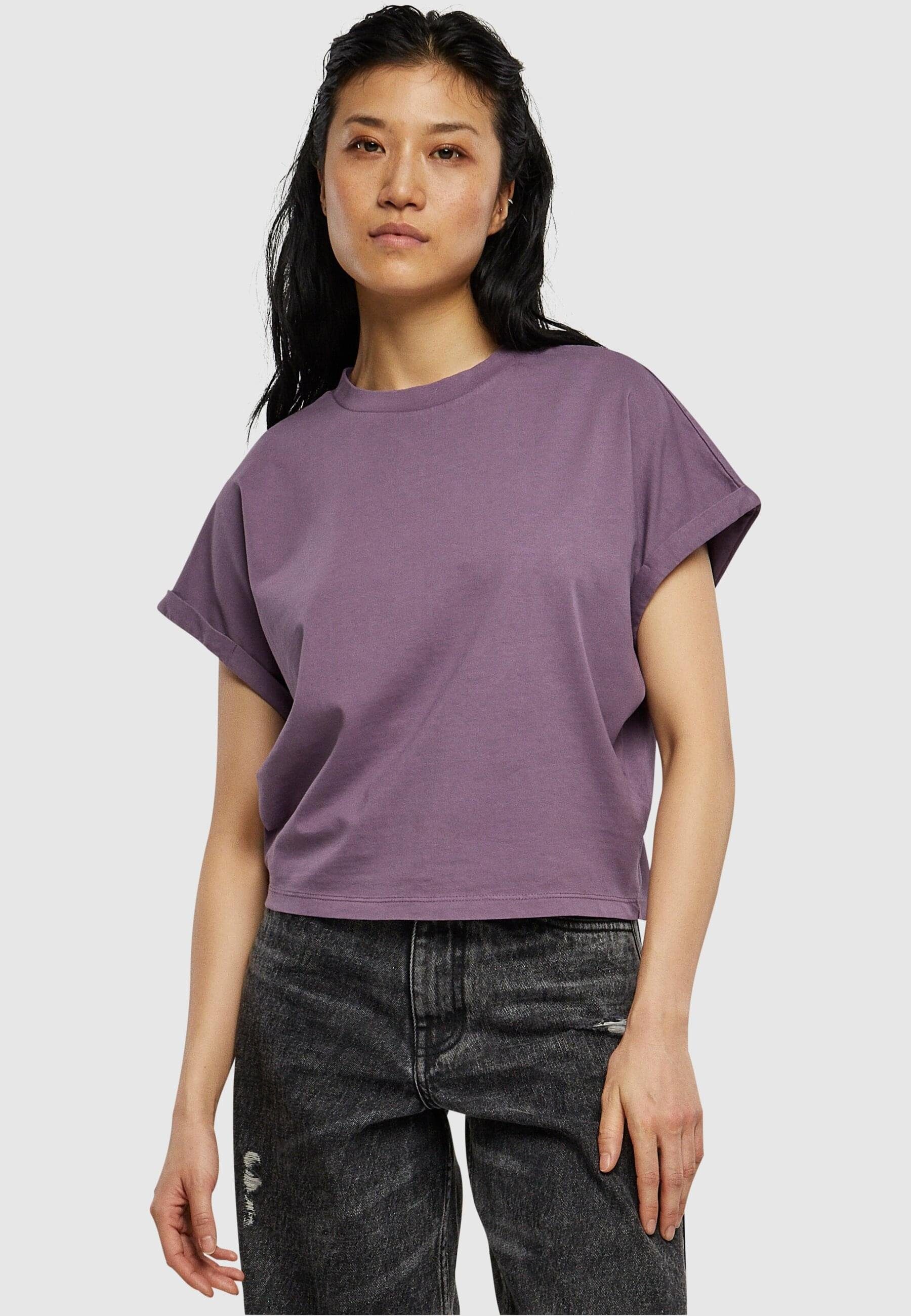 Damen CLASSICS Strandshirt URBAN On duskviolet Cut Sleeve Tee Dye Pigment Ladies (1-tlg) Short
