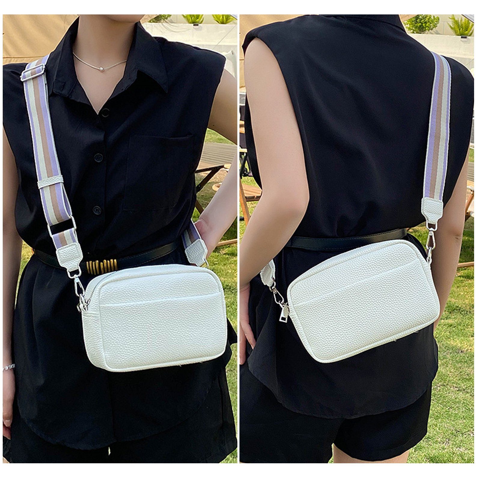 Crossbody Blusmart Aus Handtasche, Tragbar PU-Leder, black Umhängetasche Damen-Umhängetasche Bag