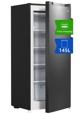 CHiQ Gefrierschrank FSD160D4E, 126 cm hoch, 54 cm breit, 4 Sterne 145L Gefrierschrank,12 Jahre Garantie auf den Kompressor