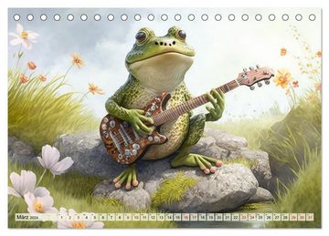 CALVENDO Wandkalender Frosch Konzert (Tischkalender 2024 DIN A5 quer)