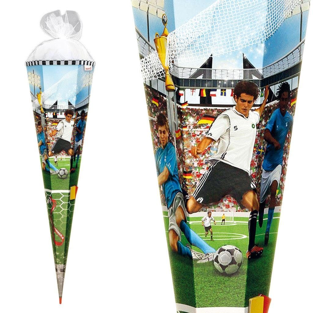 - Soccer Schultüte Netzverschluss Schultüte Roth 3D - Roth 85cm und
