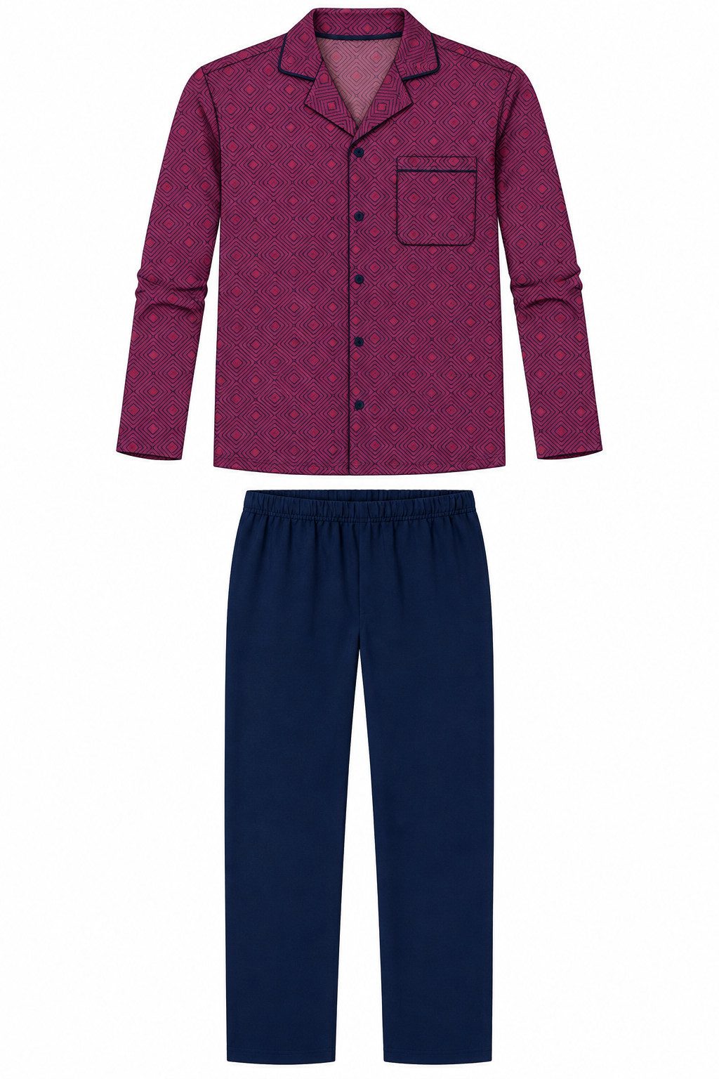 Ringella Schlafanzug Pyjama mit durchgeknöpftem Oberteil 6541203