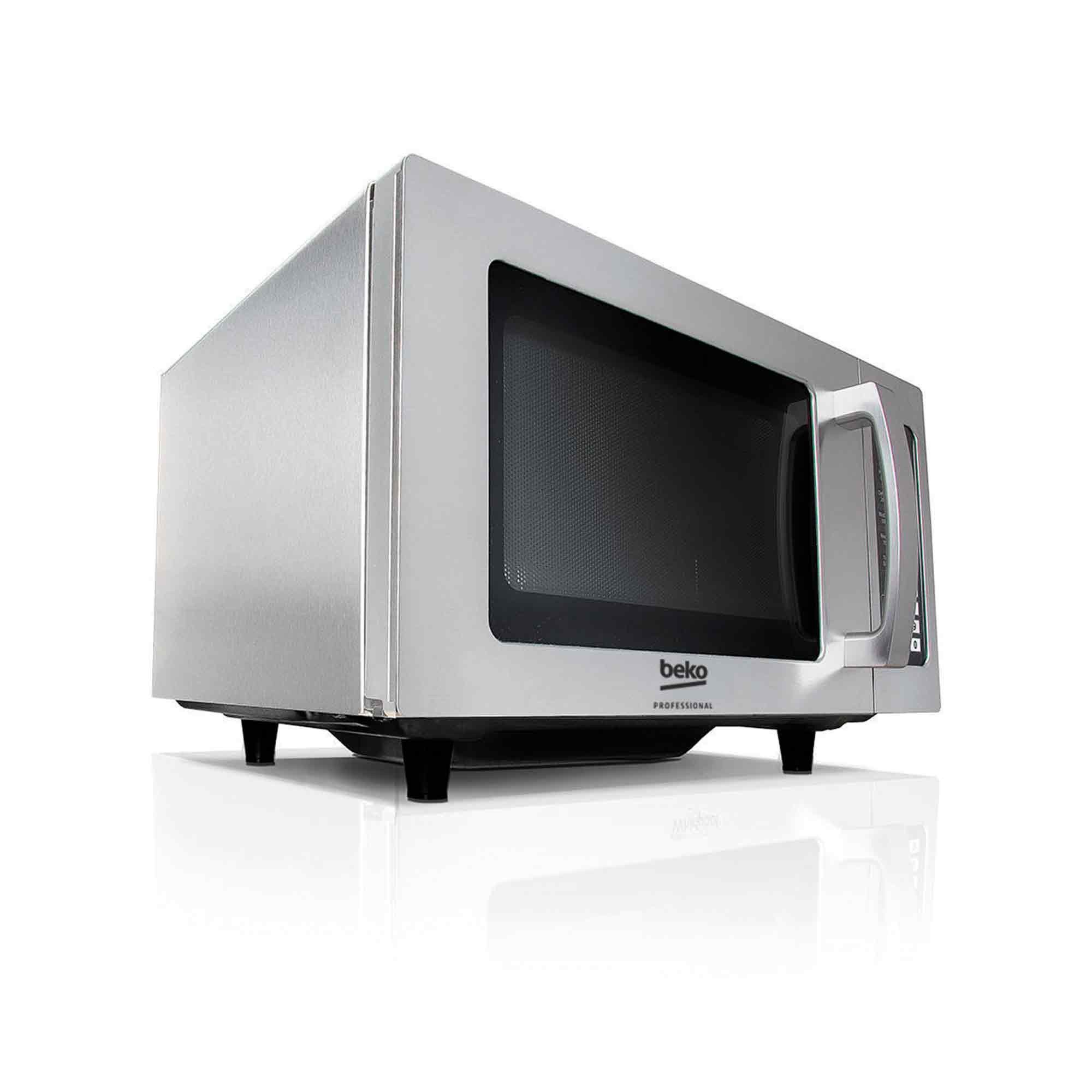 BEKO Mikrowelle PRO 25IXBP, Heißluft, 25 l, Gehäuse & Garraum aus Edelstahl, LED-Display, 10 Zifferntasten