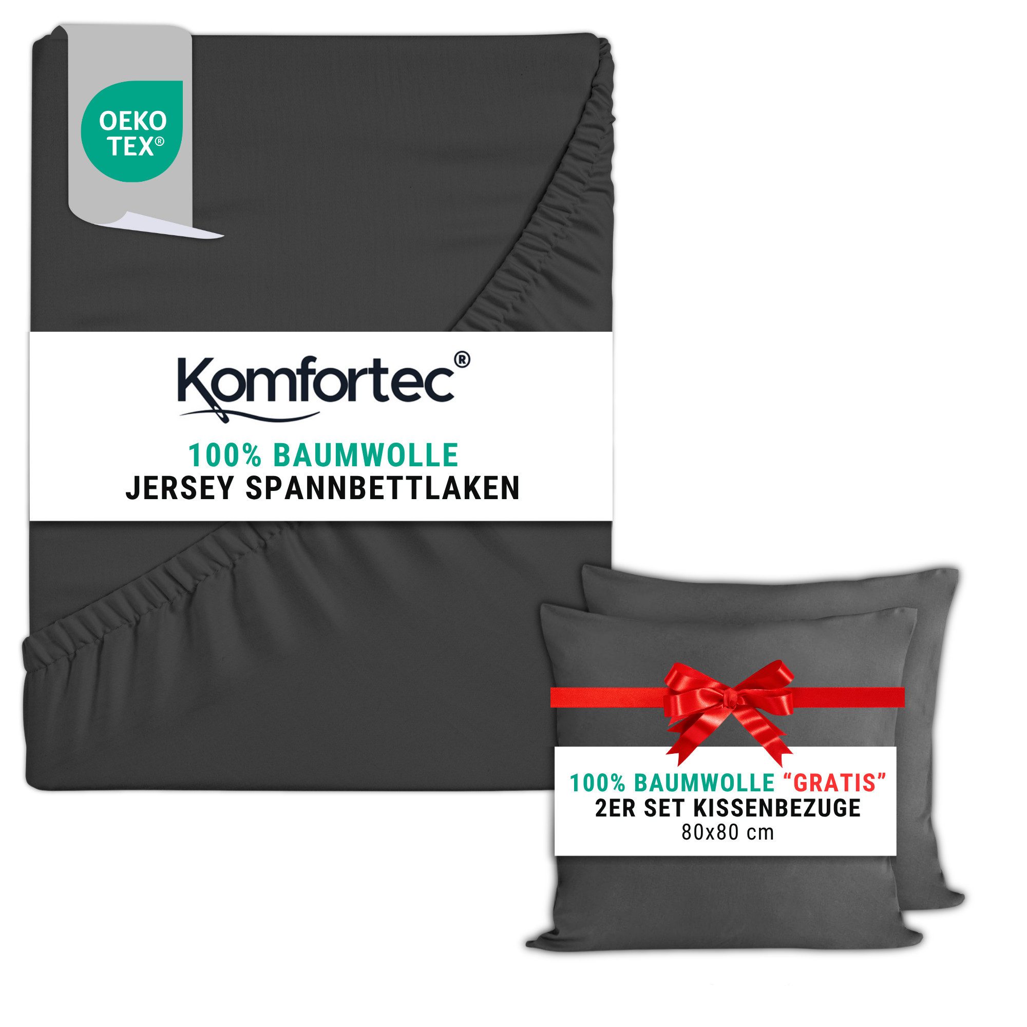 Spannbettlaken Jersey Spannbettuch, 90x200, 140x200, 160x200, 180x200 oder 200x200 cm