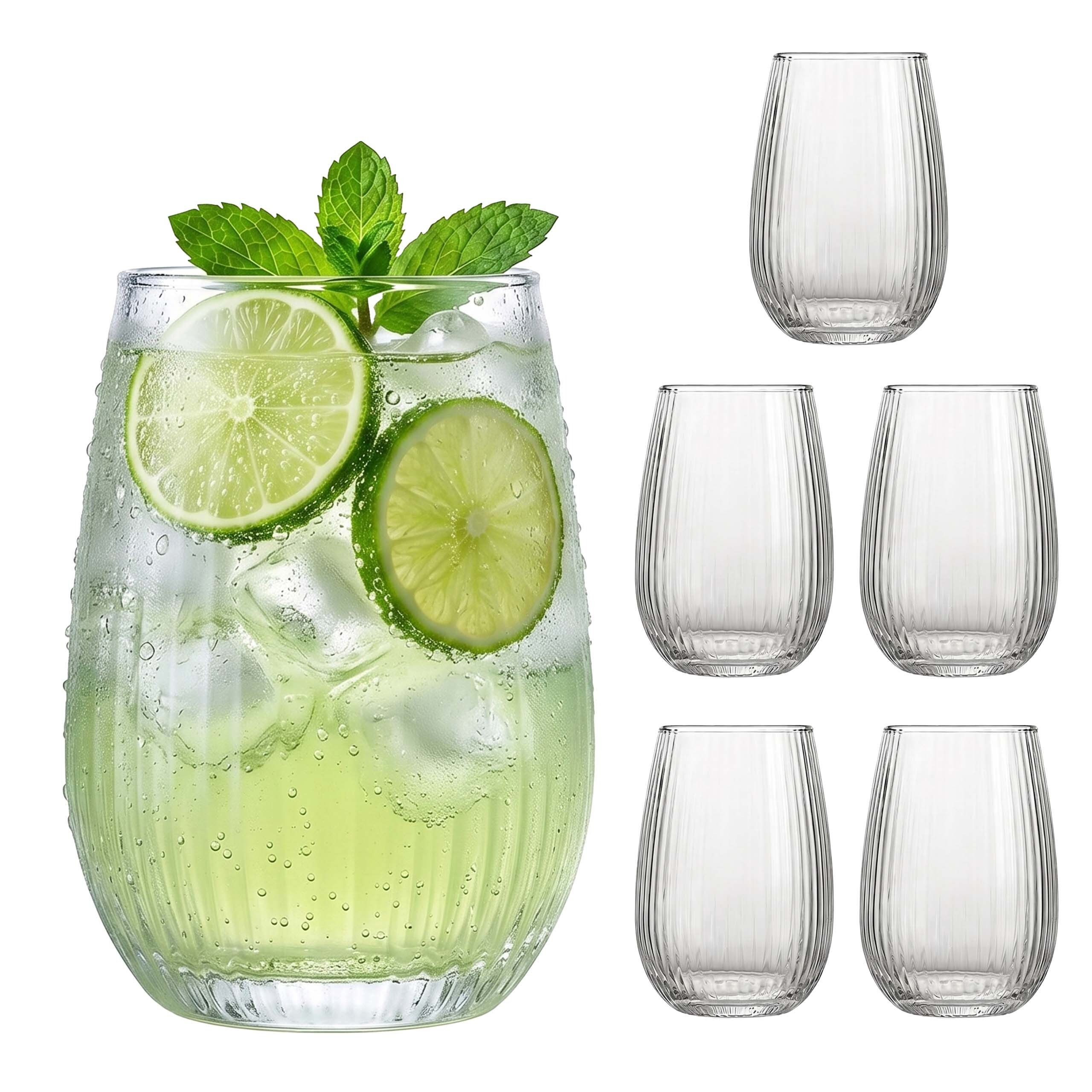 relaxdays Longdrinkglas Trinkgläser 6er Set, Glas