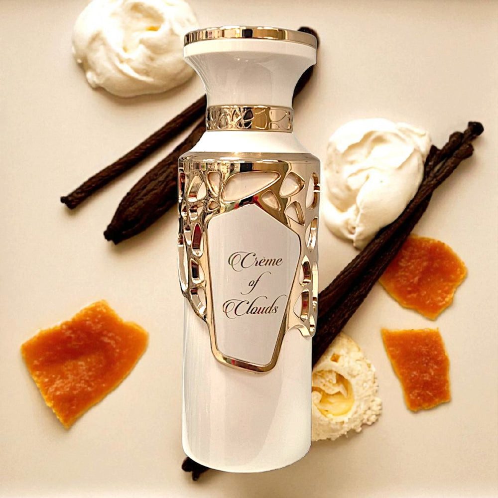 Fragrance World Duft-Set Creme of Clouds Eau de Parfum 100ml + Parfümzerstäuber (leer) Set