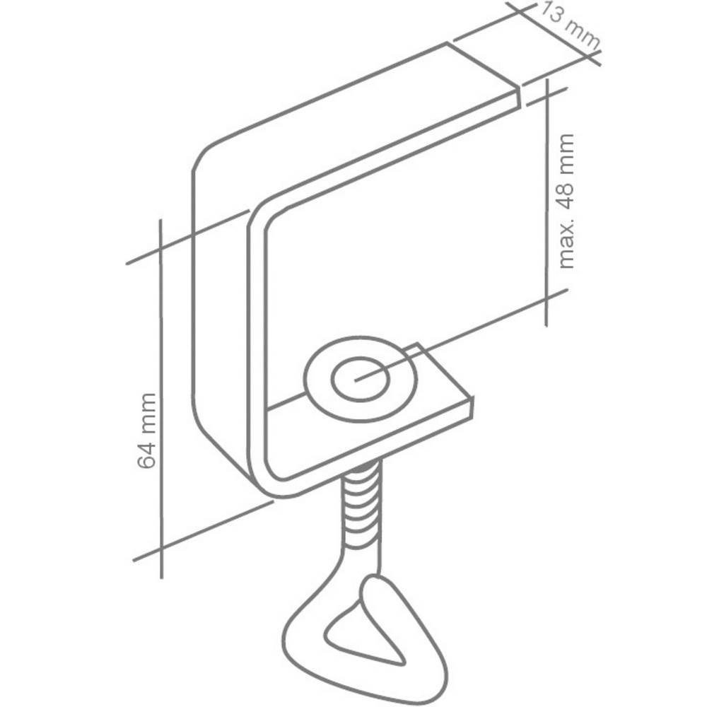 Donau Elektronik Schraubzwinge Tischklemmen (Zwingen) 2 Stück M24