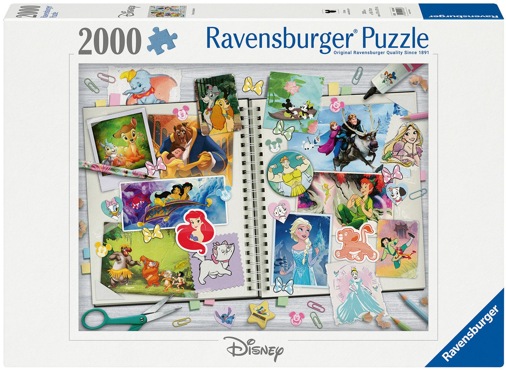 Ravensburger Puzzle Disney, Scrapbook, 2000 Puzzleteile, Made in Germany