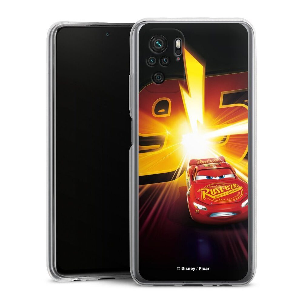 DeinDesign Handyhülle Offizielles Lizenzprodukt Cars Lightning Mcqueen 95 Cars3 Lightning 95, Xiaomi Redmi Note 10 4G Silikon Hülle Bumper Case Handy Schutzhülle