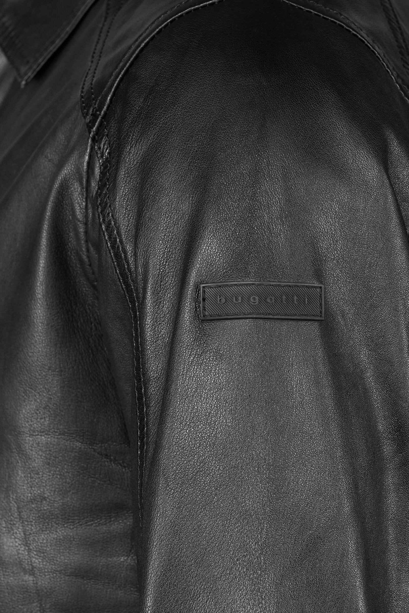 bugatti Lederjacke BUROMEO (1-St) mit Druckknöpfen und Hemdkragen – Bild 5 von 5