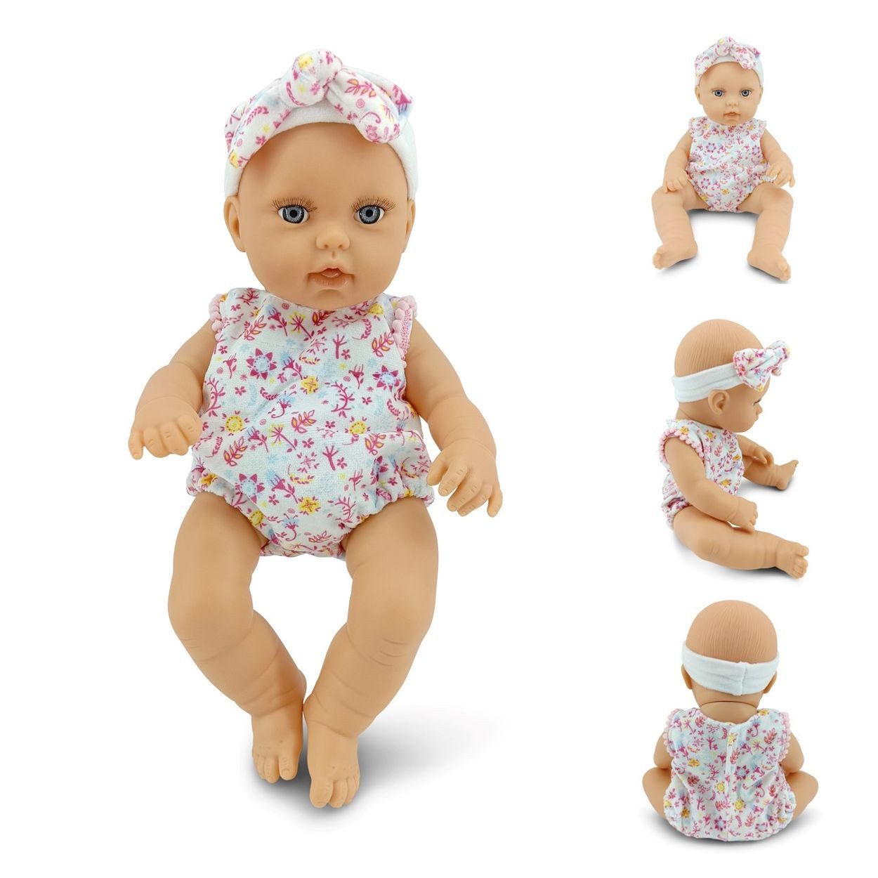 Anziehpuppe Kinderpuppe Bear und Baby 30cm