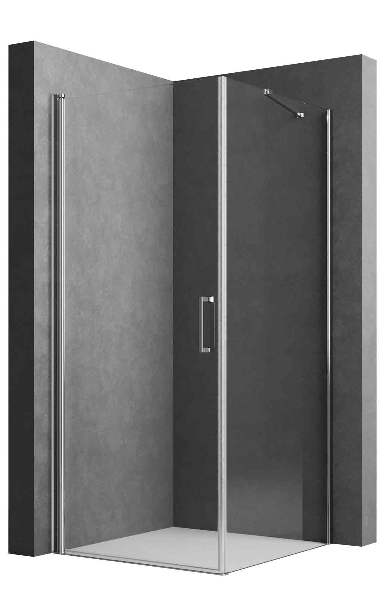 Boromal Eckdusche Duschkabine Pendeltür mit Seitenwand Eckeinstieg Duschabtrennung, BxT: 75x75 cm, Sicherheitsglas mit Nano Beschichtung, Alu Haltestangen, verstellbar Aluprofil, Alu Bodenleiste, Duschtür Drehtür mit Seitenwand, mit Alu Haltestangen, verstellbar Aluprofil, Alu Bodenleiste, ESG mit Nano