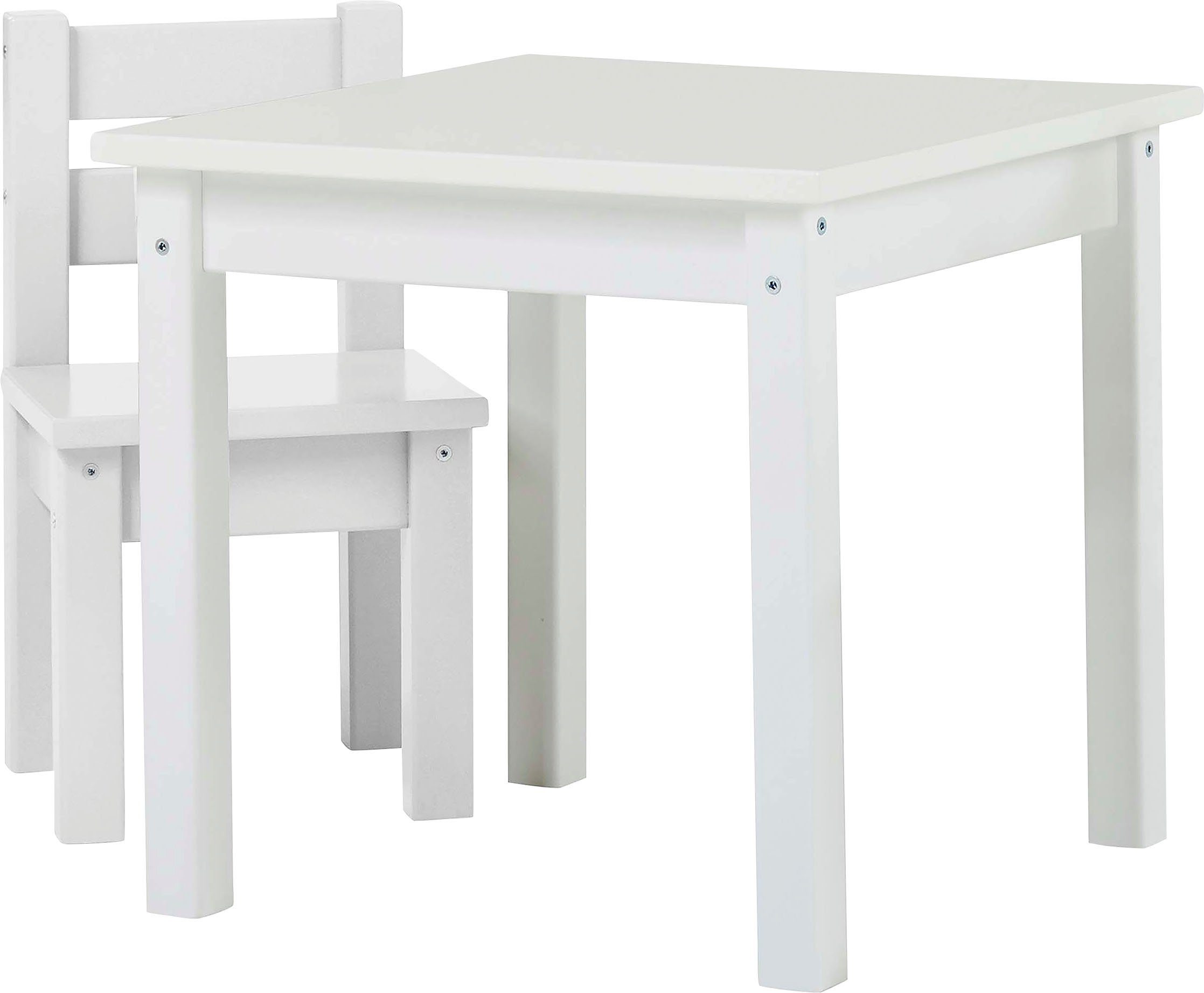 Kindersitzgruppe, vielen Hoppekids MADS 1 Stuhl Stuhl), mit in einem Tisch, 2-tlg., (Set, 1 Farben, Kindersitzgruppe weiß
