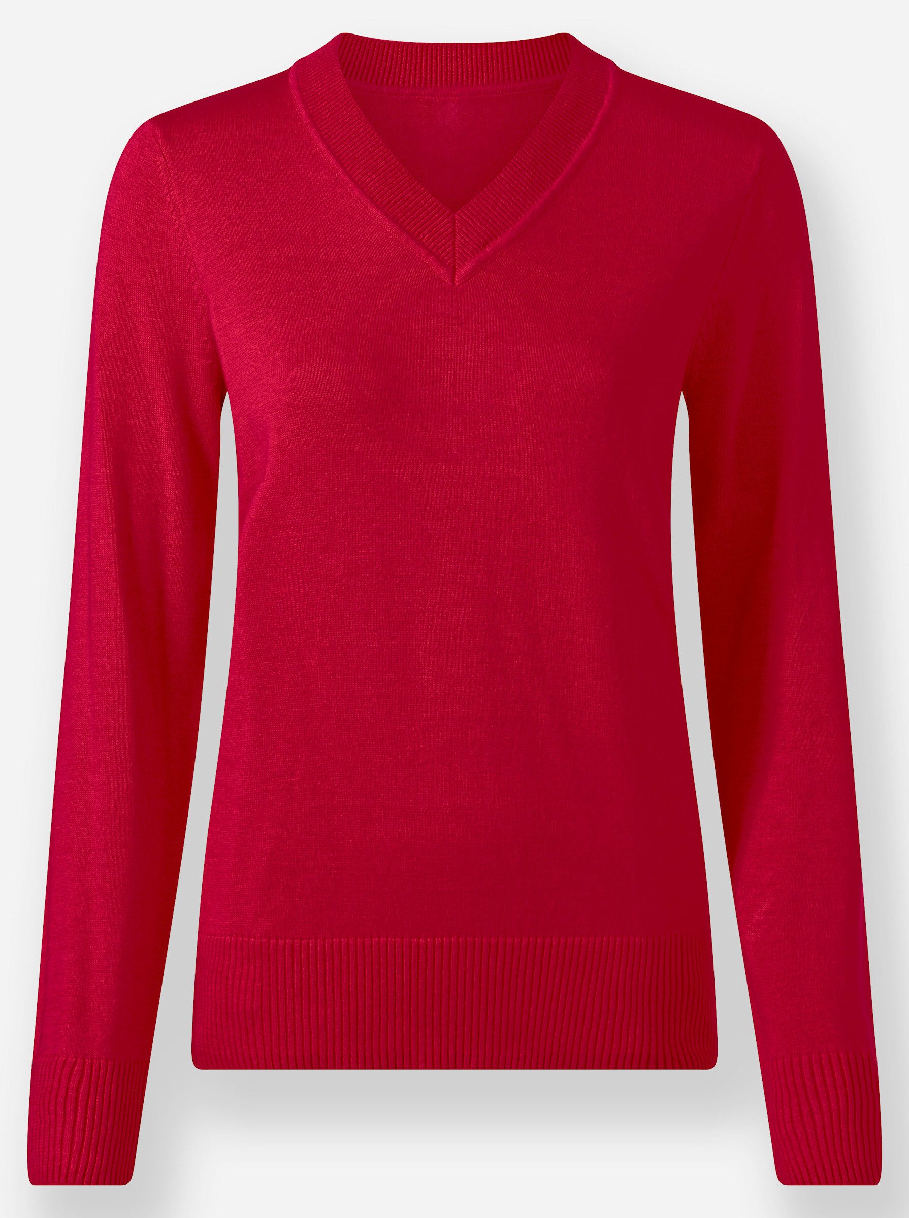 Strickpullover V-Ausschnitt-Pullover .