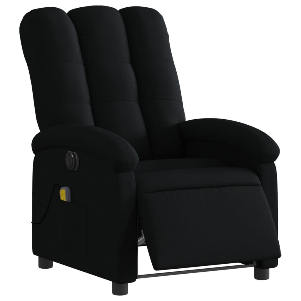 vidaXL Sessel Massagesessel Elektrisch Schwarz Stoff günstig online kaufen