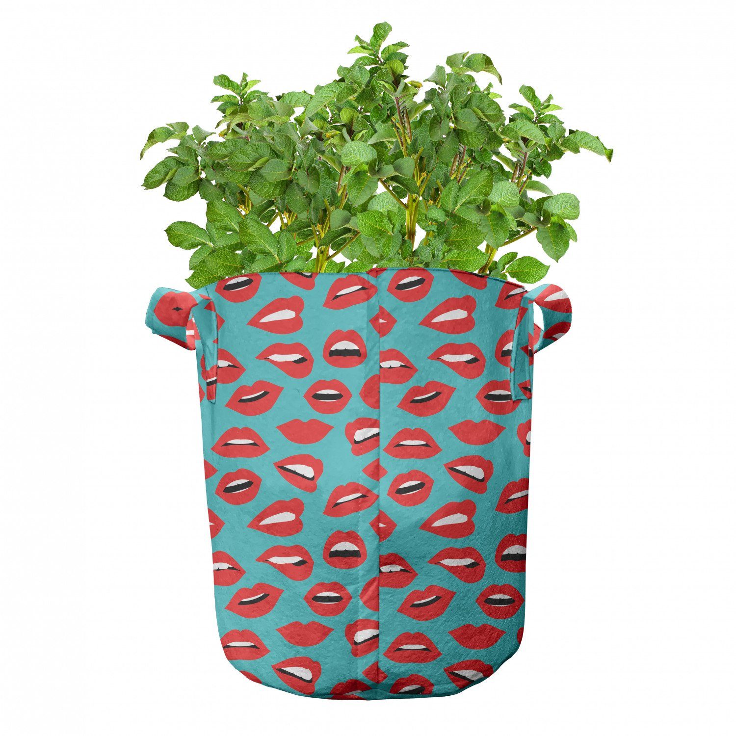 Abakuhaus Pflanzkübel Frau Griffen Lippenstift Roter Pflanzen, mit Retro Kuss für hochleistungsfähig Stofftöpfe