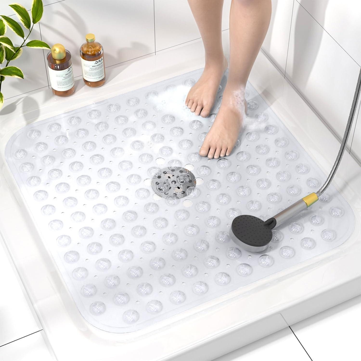LuxusKollektion Duschmatte Duschmatte rutschfest 53x53cm Antirutschmatte Saugnäpfen BPA-frei