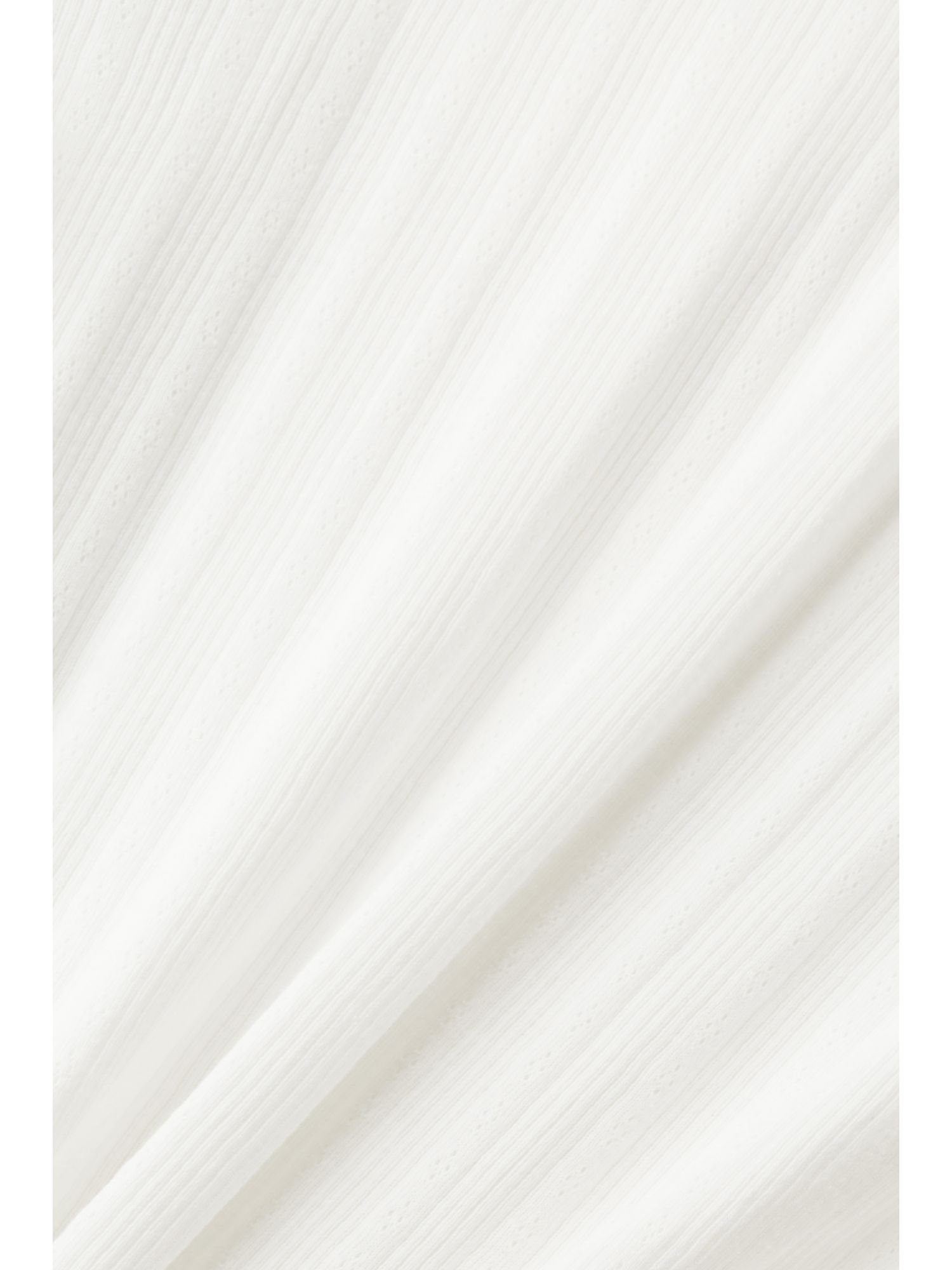 Esprit T-Shirt Pointelle-T-Shirt (1-tlg) WHITE OFF