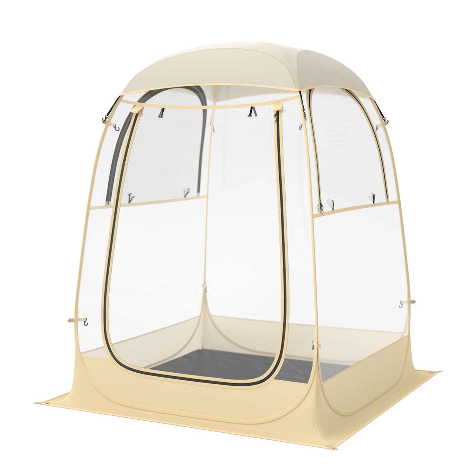 KOMFOTTEU Kuppelzelt, transparentes Pop-up Zelt, mit Tragetasche & Fenstern günstig online kaufen