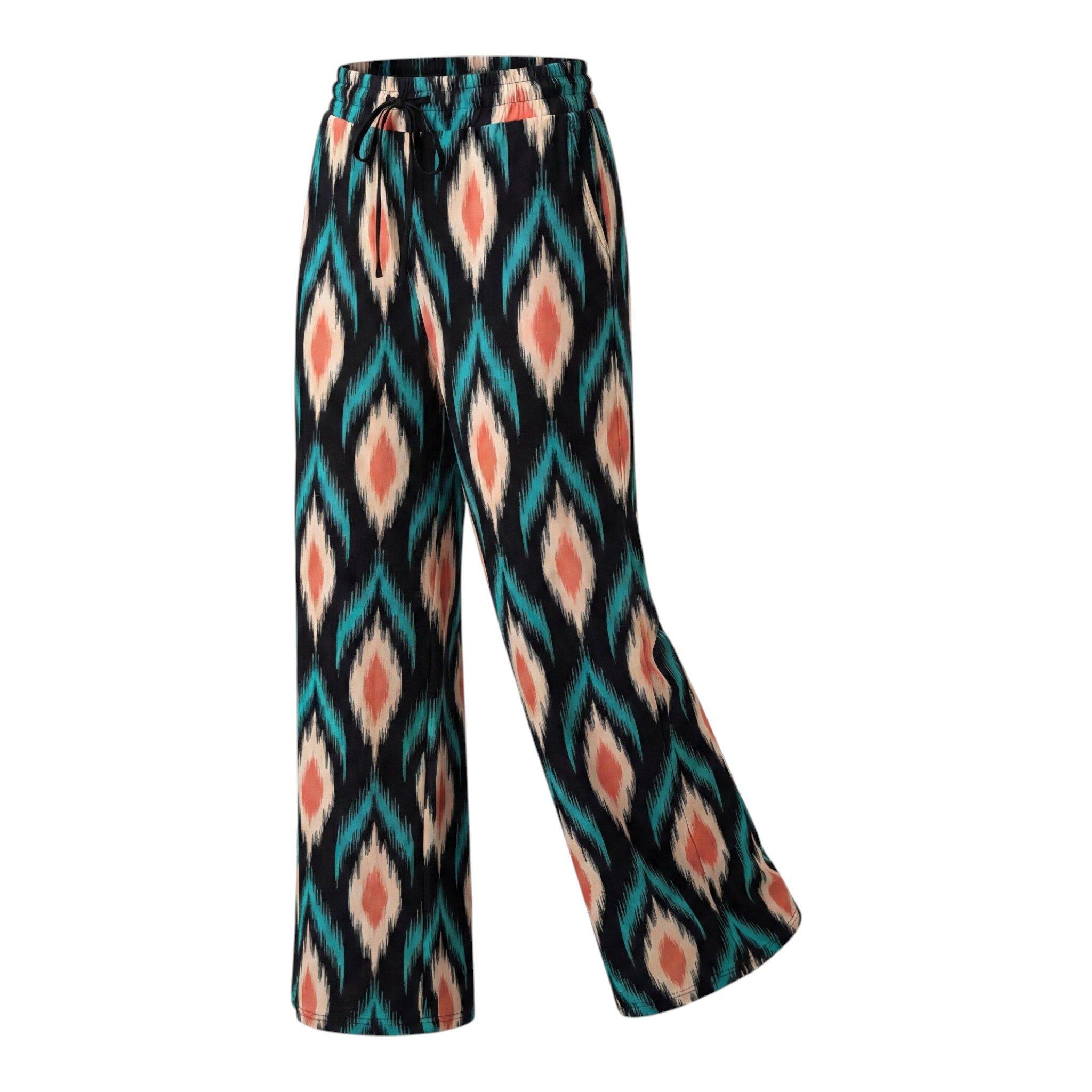 OriginalYou Palazzohose Sommerhose Damen Culotte Hose mit Print - Relaxed Fit, Elastikbund One Size 36-44 passend für (36-40 relaxed, 40-44 regular) – Bild 2 von 5