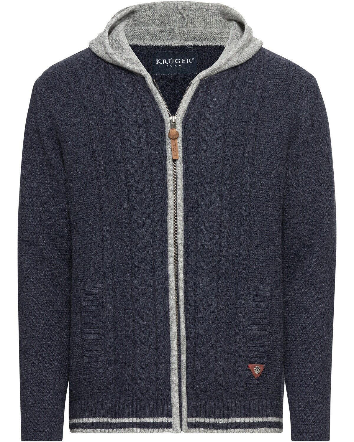 KRÜGER BUAM Trachtenstrickjacke Strickjacke mit Reißverschluss