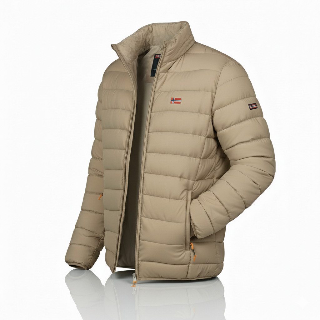 Geographical Norway Steppjacke Hochwertige Outdoorjacke AMIGOLOR (1-St) Steppjacke Ohne Kapuze Herbst Übergangs Jacke