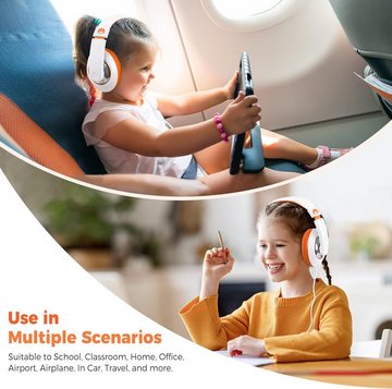 RockPapa Extraweiche Ohrpolster Kinder-Kopfhörer (Das stilvolle Design aus hochwertigen Materialien macht sie langlebig,Mit 1,5 m robusten Audiokabeln, Dual Sound Stage Treibern, Für optimale Passform, Gerätekompatibilität)