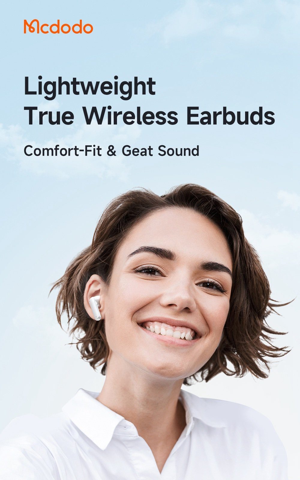 TWS Schwarz Wireless Kopfhörer Control mcdodo wireless Touch In-Ear-Kopfhörer Bluetooth Earbud IPX4 5.1