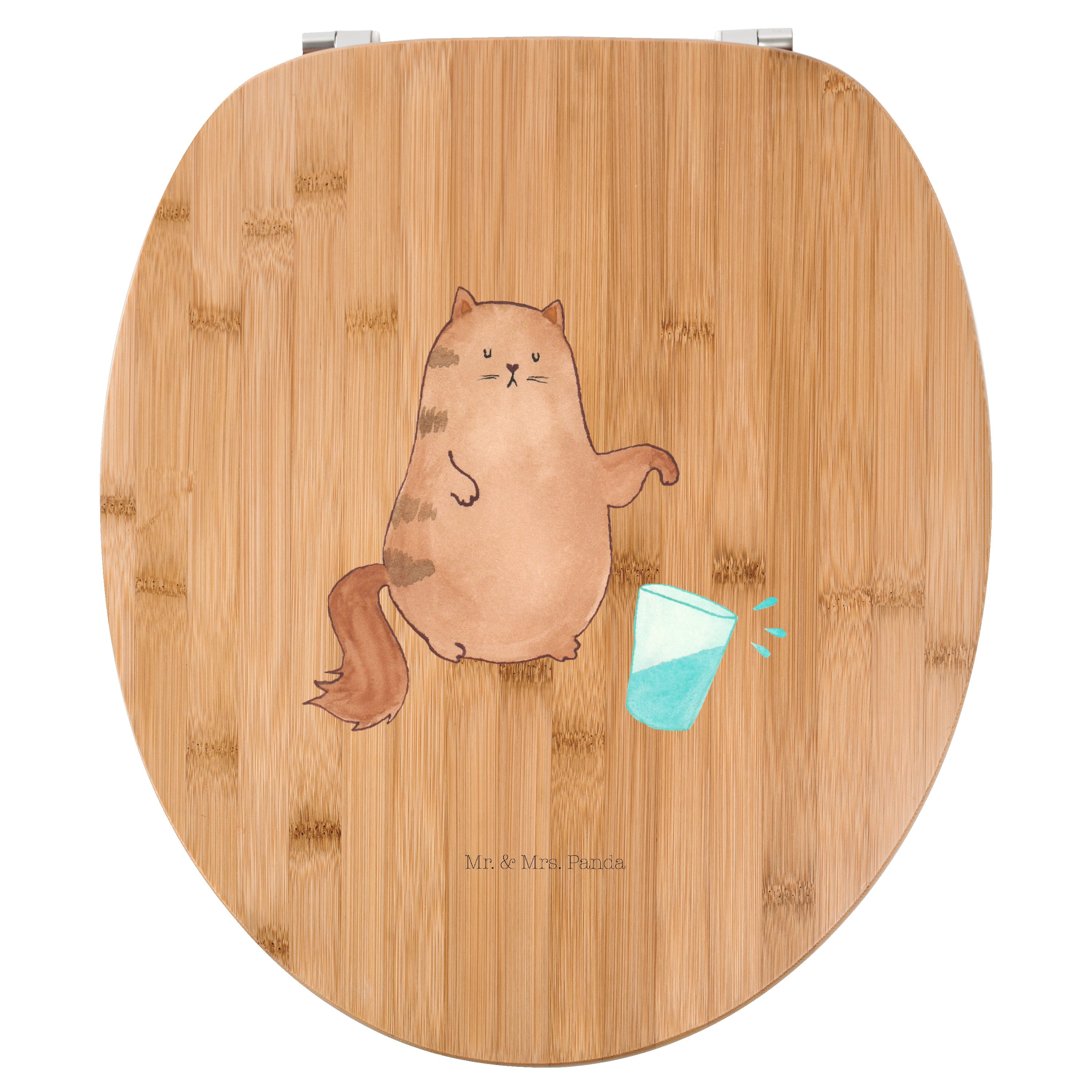 WC-Sitz Katze Wasserglas - Transparent - Geschenk, Toilette, Katzenliebhaberp