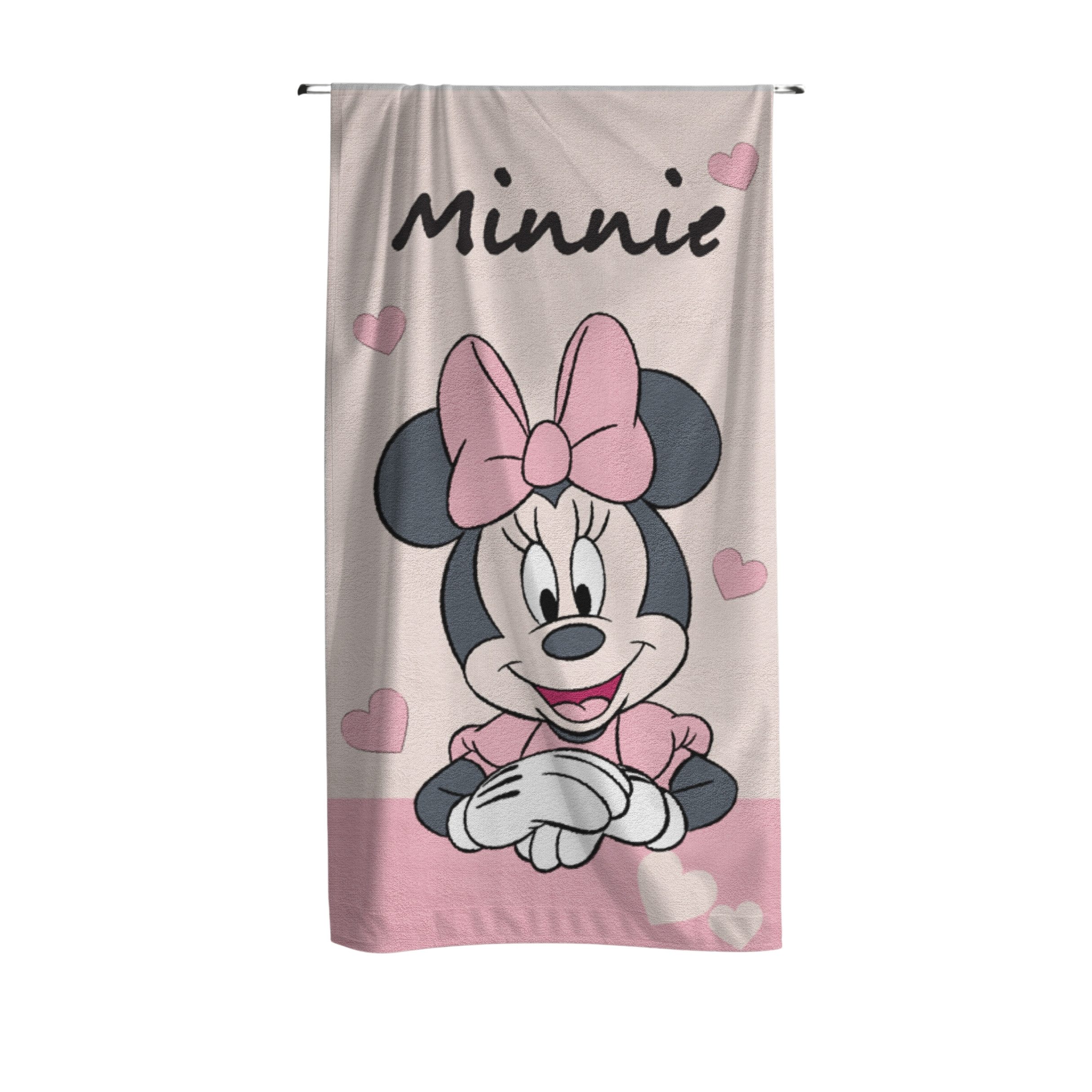 MTOnlinehandel Badetuch Minnie Mouse 70x140 cm, 100 %, Baumwolle (1-St), Strandtuch Disney's Minnie Maus