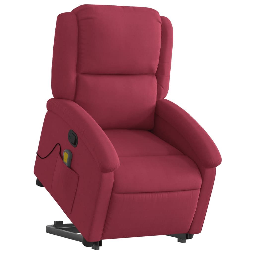 vidaXL Sessel Massagesessel mit Aufstehhilfe Weinrot günstig online kaufen