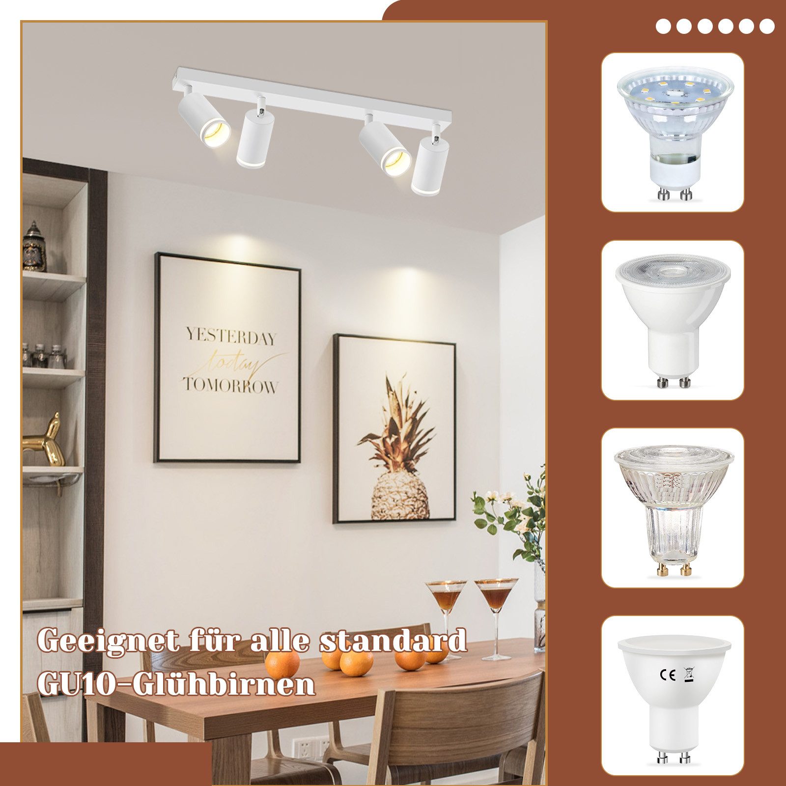 Nettlife Deckenstrahler Schwarz Schwenkbar Modern Wandstrahler günstig online kaufen
